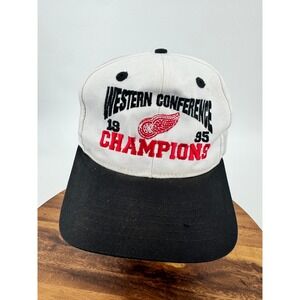 Detroit Red Wings Hat Cap 1995 Western Conference Champions Adjustable Spot